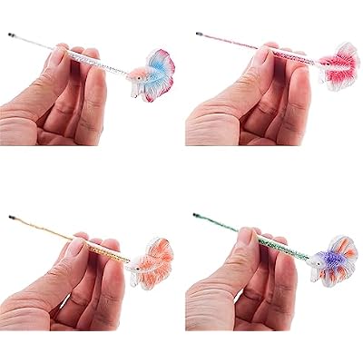 Fishtanks Decorations for Betta Fish Tail Training Wand Realistic Resin Betta Stick for Fish Active Aquariums Ornament