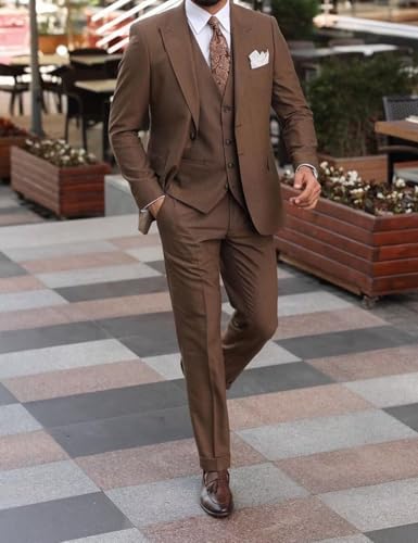 Men's 3 Pieces Suit Slim Fit Suits for Men Wedding Formal Business Suit Groom Prom Tuxedo Dinner Party3