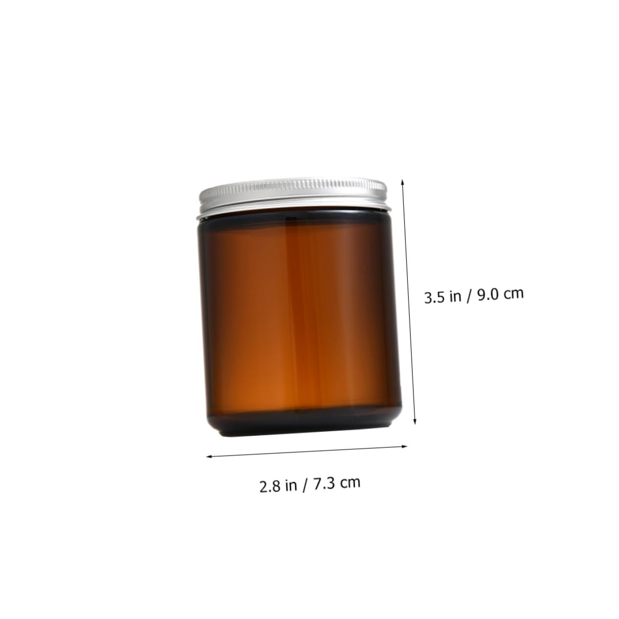 4 Stück Braune Glas Kerzengläser mit Aluminiumdeckel Nachfüllbare Runde Kerzengläser für DIY Soyawachs Eleganter Kerzenbehälter für Aromatherapie und Wohnraumdeko