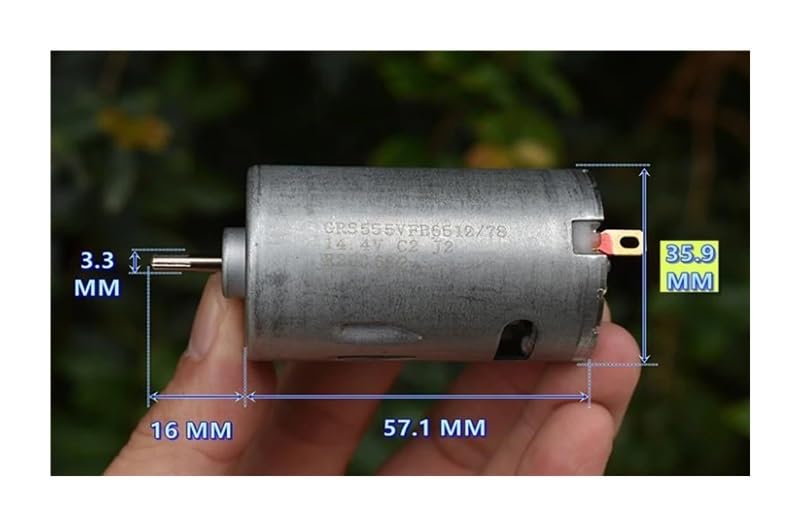 RS-555 36mm 電子スターター DC 12V 14.4V 18V 35000RPM 高速パワーボールベアリング冷却ファン付き