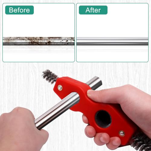 Image of 2PCS 4-in-1 Copper Tubing Brush, 1 /2 in & 3 /4 in Copper Pipe Cleaner