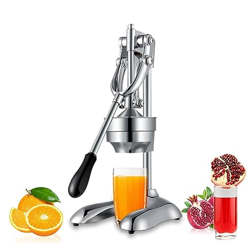 Exprimidor manual de frutas, prensa de cítricos de acero inoxidable resistente para una extracción eficiente de jugo, perfecto para naranja, limón, lima, granada