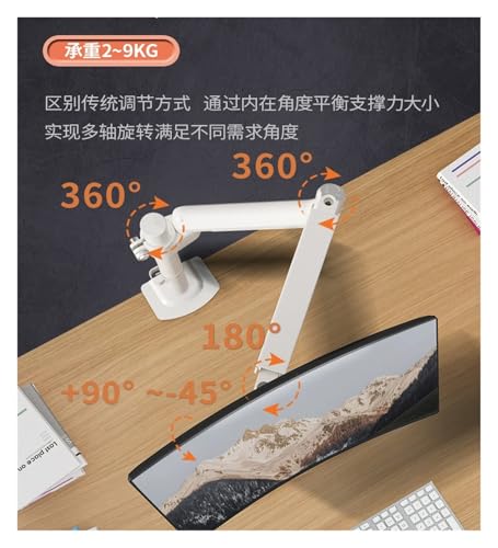Support de moniteur 24 27 pouces noir avec base de bureau stable
