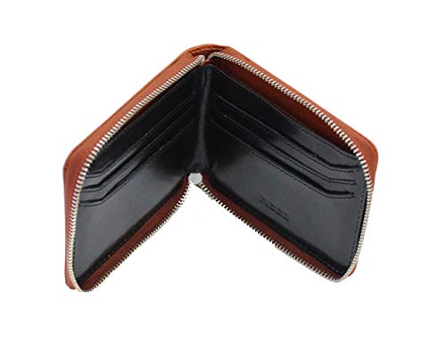 Ricco RFID Blocking Full Zip Around Leather Billfold Wallet For Men S12 Honey Black4