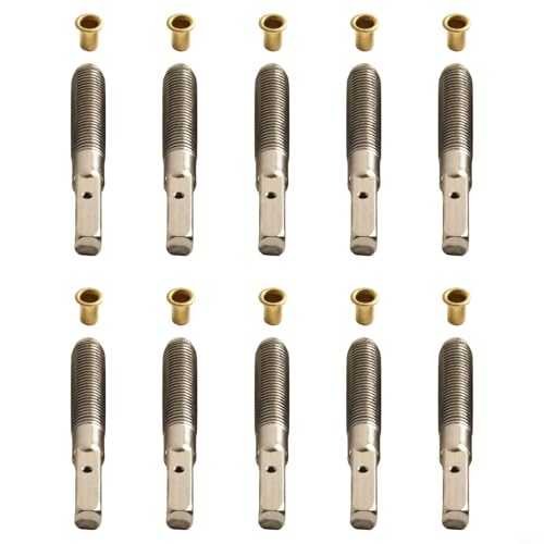 10 Stück Lyre Harfe Nadel Nägel Metall Pin Set mit Schraubenschlüssel Werkzeug für Saitenstimmen und Installationszubehör (Schlüssel)