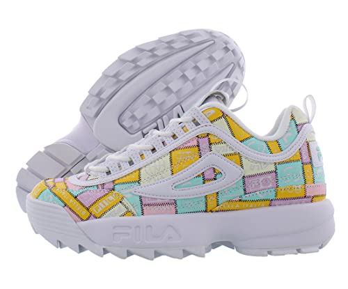 Fila Disruptor Ii Patchwork Girls Shoes Size 4, Color: Pink/Yellow-Pink