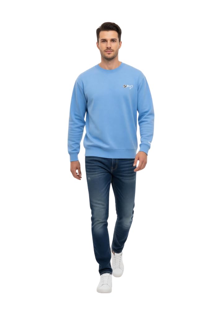 SNAZZY OFFICIAL Unisex Loose FIT Sweatshirt Sky Blue