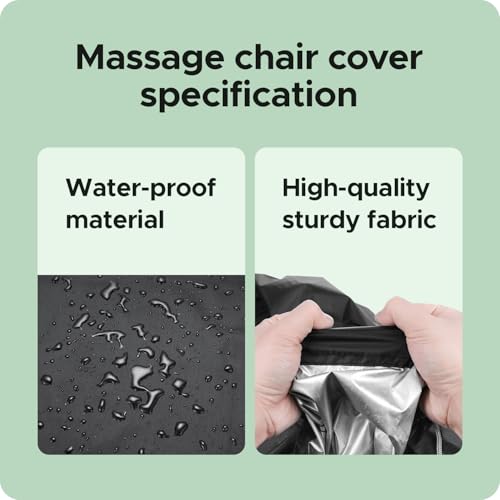 Image of Premium Massage Chair Cover - Full Body Protector for Massage Chair - Dustproof & Scratch-Proof for Pets, Cats & Dogs - Polyester Material (Black)