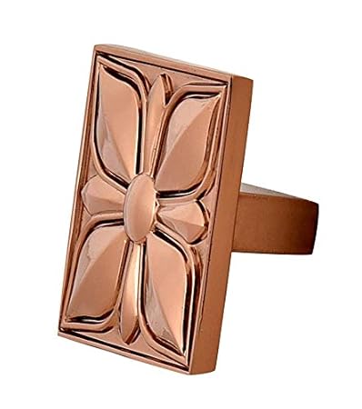 e-Hardware Depot: Decorative, Metal, Round Shape Knob for Drawers and Cabinet (4.5, Flower Rose Gold)