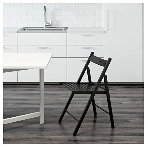 Rangoon's TERJE Folding chair, black, 44x51x77 cm durable and easy to care for. Foldable chairs. Dining chairs. Chairs. Furniture. Environment friendly.