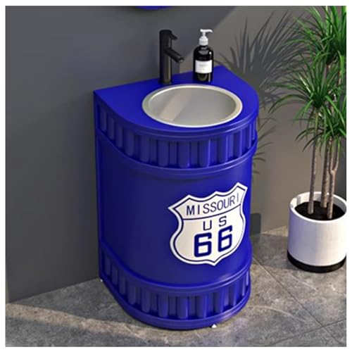 Ztgl Lavandino A Colonna Industriale In Ferro Battuto, Lavabo Su Piedistallo Freestanding, Mobile Bagno Lavabo Da Appoggio, Lavabo Bagno Con Colonna C