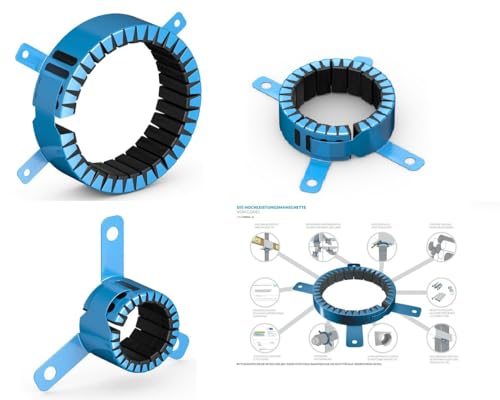 CONEL Brandschutzmanschette CONEL FLAM inkl. Dämmung bei gerader Durchführung DN 32 bis 160 mm (DN 50 | 47-58 mm Rohr)