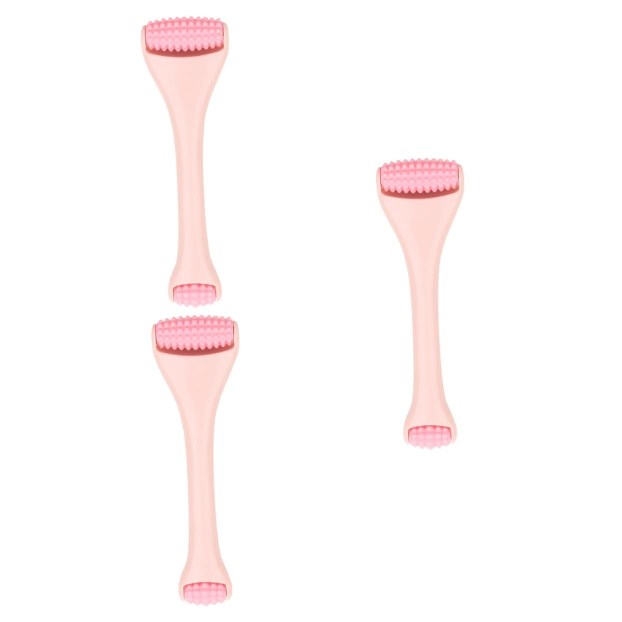 Didiseaon 3 Piezas Rodillo De Hielo De Masaje Rodillo Para Ojos Rodillo Facial De Jade Masajeador De Piel Facial Portátil Mango De Abdominales Rosa La Cara Mujer Máscara De Ojos
