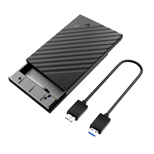 Image of Cablet 2.5 Inch SATA USB 3.0 HDD /SSD 5Gbps Speed Portable External Enclosure for 7mm and 9.5mm, Tool-Free Design, Supports UASP Max 6TB (HD2599-U3 (USB 3.0))