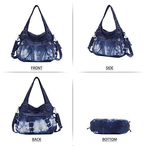 Purses and Handbags Women Fashion Tote Bag Shoulder Bags Top Handle Satchel Purses Washed Synthetic Leather Handbag