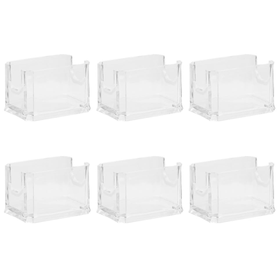 Bolsas de café organizadas eficientemente con el set de 6 cajas de té de acrílico blanco