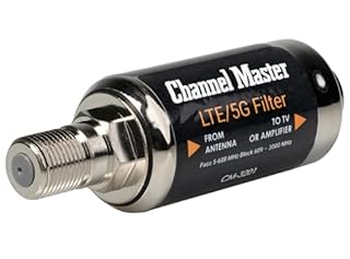 Channel Master LTE/5G Filter – Reduces Pixelation & Signal Issues from LTE, 4G, 5G Interference, Indoor/Outdoor Use, Built-in O-Ring for Weather Protection, Enhances OTA Digital HDTV Signal Quality