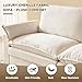 SUAWY 114 Inch Modular Couch Sectionals with Ottoman, Big Comfy Cloud Couches, L Shaped 4 Seat Modular Sectional Sofa, Modern Cloud Sectional Couches for Living Room, Deep Seat Sofa, Beige