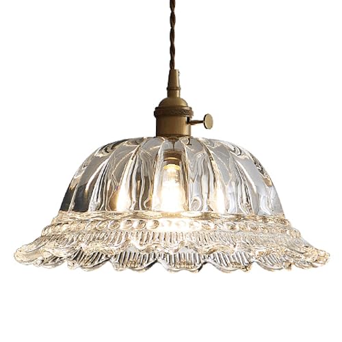 Lustre E27 à une tête avec plafonnier en verre personnalisé pour cuisine et chambre