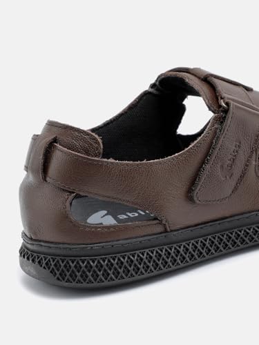 Image of Gabicci Mens Slide Sandal, Slip On Entry Full Smooth Leather, Casual Lounging Sandal,EVA Sole, Flat Heel,Sea Man