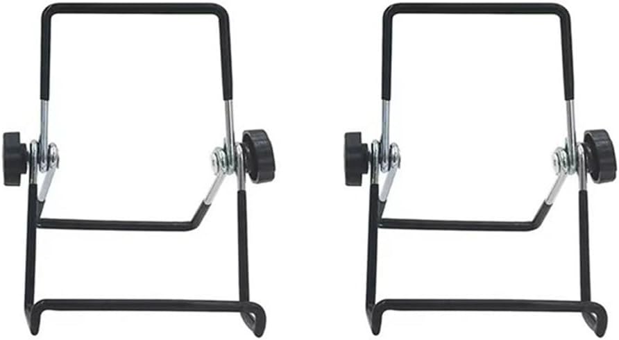 2Pcs Solar Panel Stand Foldable Mounting Bracket,Adjustable Supporter Holder,Metal Black Small For Home Garden Electrical Supplies(L)