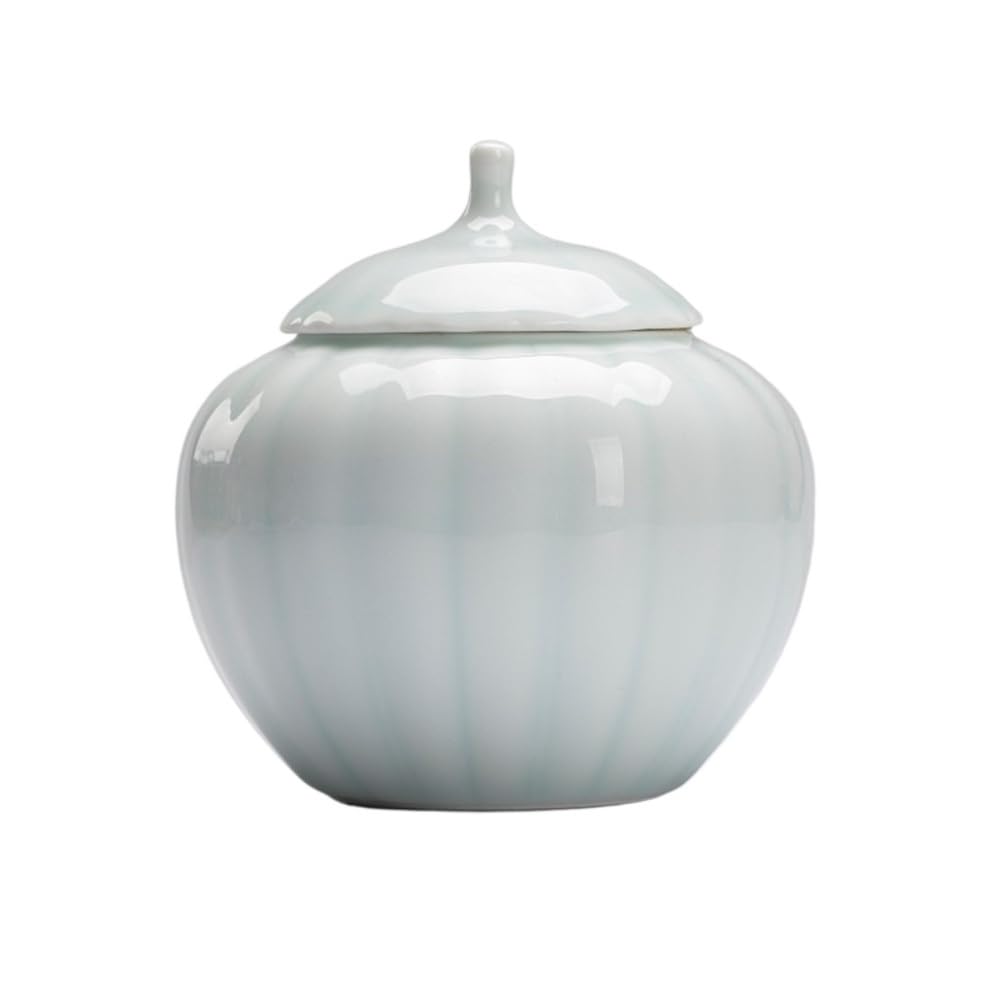 ENGENDER Tea Storage Jar Simple Bulk Tea Storage Jars Sealed Ceramic Portable Small With Lids Creative