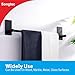 Songtec Adhesive Towel Bar Black 16-Inch, Stick On Bath Towel Rack No Drill, Strong Adhesion Tape Mount Towel Holder, Stainless Steel - Black