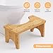 Uaniar Bamboo Toilet Stool, Wooden Squatting Potty Stool for Adults, 7 Inch Toilet Stool Squat Adult, Non-Slip Wood Poop Stool for Bathroom, Portable Toilet Foot Pooping Steps for Kids