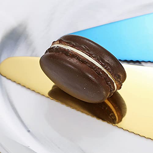 4 Delige Taartschep van Roestvrij Staal, Professioneel Taartmes, Pizza Gepolijst Gekarteld Mes, voor Cakepizza… - Afbeelding 5