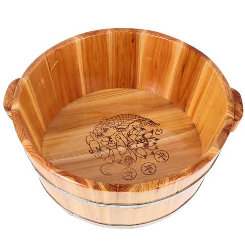 Bañera de madera para pies 36 cm para masajes y spa miniatura 4