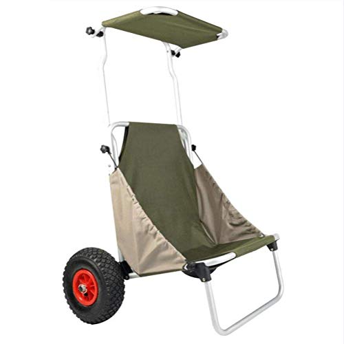 XBR Ensemble de Sac de Panier, Chariot à provisions léger en Alliage d'aluminium Pliant Chariot de Traction Portable/Photographie et pêche en Plein air, Chariots de randonnée, Noir