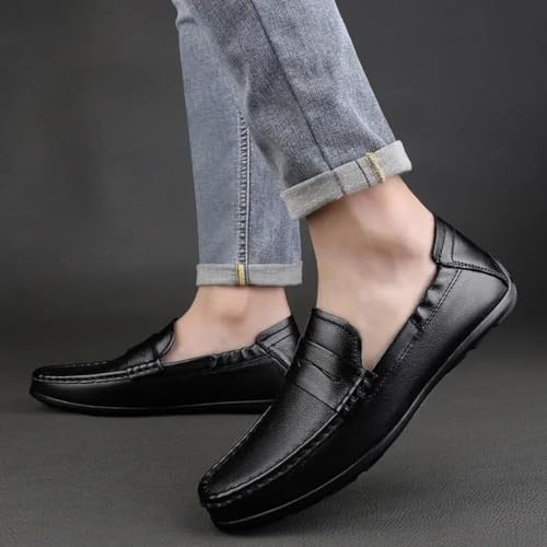 YZABEL Men's Slip-On Leather New Oxford Shoes Business Casual Formal Shoes Office Work Low Top Dress Shoes Plus Size Casual Business Pointed Toe Suit Shoes4