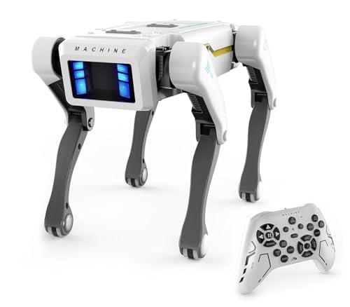 PLACHIDAY Robot Dog Rechargeable Interactive Programmable Robot Dog Toy for Kids with Voice Commands Remote Control touch sensing for Children/Adult/Family