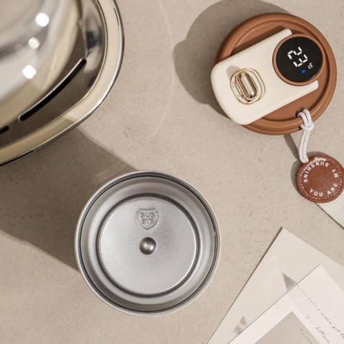 Image of Personalized Coffee Tumbler with Custom Name, Double Wall Vacuum Insulated Stainless Steel Travel Mug with Lid & Strap, Customized Hot & Cold Tea Coffee Cup, Birthday & Corporate Gifts (Cream)