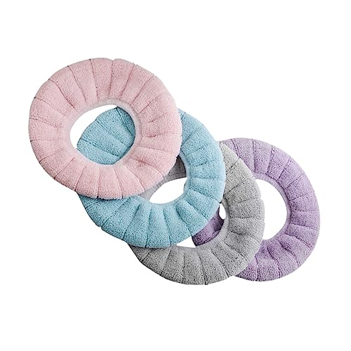 Garneck Warm Soft Thicken Toilet Seat Cover Stretchable Universal Pads Washable for All Toilet Sizes