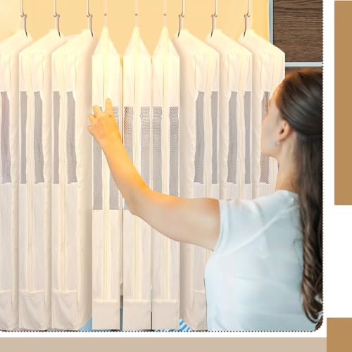 Aliceset 3 Pack Pure Cotton Garment Storage Bag for Hanging Clothes 24 x 40 Inch Breathable Garment Cover Canvas Suit Bags for Closet Storage Short Dresses Suits Gowns3