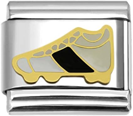 Your Pick Sports Theme Collection Italian Charms 9 mm Stainless Steel Bracelet Link