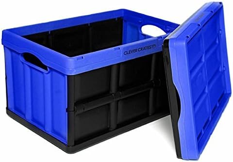 Clever Crates Really Useful Boxes, Blue, 46 Litre, Collapsible storage boxes, really useful storage boxes with a massive weight capacity of 40 KG! Folding storage box, providing stackable plastic storage boxes. Ideal for toy storage, shoe storage and much more
