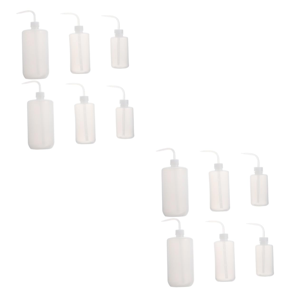 MAGICLULU 2 Sätze Wasserkocherreinigungsflasche Gießen Anlage Flaschen Quetschen Pflanzenmeister Tragbare Quetschflasche Schmale Wasserflasche Plastik Weiß Wiederverwendbar 6 Stück * 2