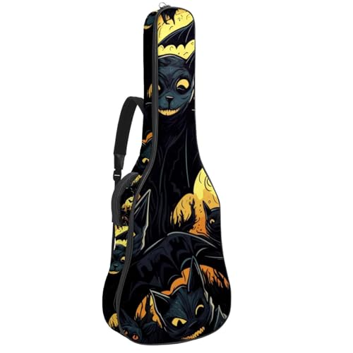Housse guitare basse au motif château d'Halloween pour transporter votre instrument au studio