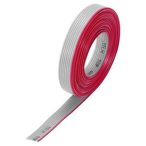 Image of sourcing map 28AWG IDC Wire Flat Ribbon Cable 3 m/9.8ft Length 1.27mm Pitch 8 Pin Gray for JTAG/ISP Connecting