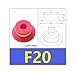 SICODA Industrial Flat Vacuum Suction Cup F Series Single-Layer Silicone Robotic Arm Accessory with Ribs,Pack of 5 pcs (F20)