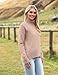 Zeagoo Women's Turtleneck Sweater 2025 Fall Winter Chunky Knitted Pullover High Low Hem Trendy Basic Jumper Top Khaki