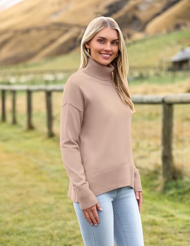 Image of Zeagoo Women's Turtleneck Sweater 2026 Fall Winter Chunky Knitted Pullover