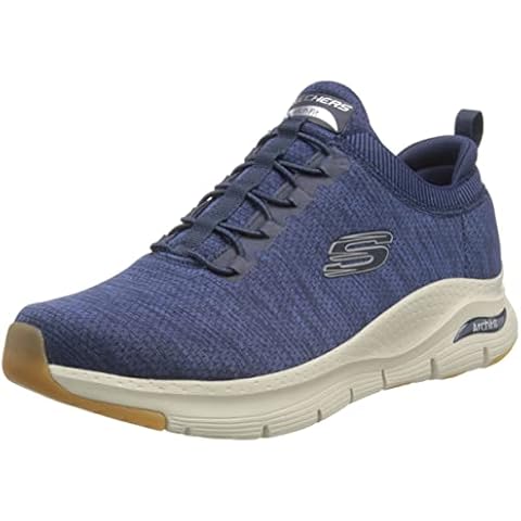 Skechers Herren Arch Fit Waveport Sneaker, Navy Mesh Trim Cover