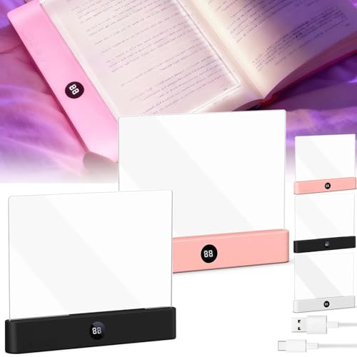 Luce LED ricaricabile per libri, luce da lettura con clip per gli occhi, con 3 modalità di colore e regolazione continua per leggere e studiare di notte