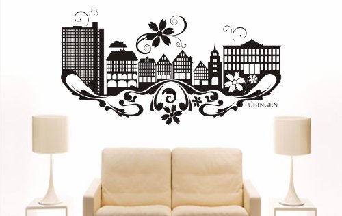 Adesivo Murale INDIGOS – Skyline Düsseldorf 96x68 Cm – Decorazione Da Parete Città - 2