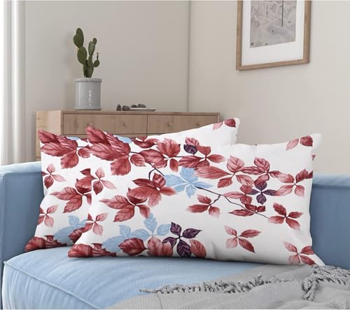 Image of la' amour 100% Cotton Feel Flat Double Bedsheets with 2 Pillow Covers | Double Bed Breathable | Wrinklefree | Ultrasoft 220 TC Supersoft | 90 x 90 Inches, 7X7.5 Feet | White and Wine Pink