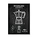 Aishangjia Cafetière Affiches Et Gravures Bialetti Moka Affiche Café Blueprint Art Photo Toile Peinture Cuisine Mur Art Décor 50x70 cm (19.68x27.55 in) F-687