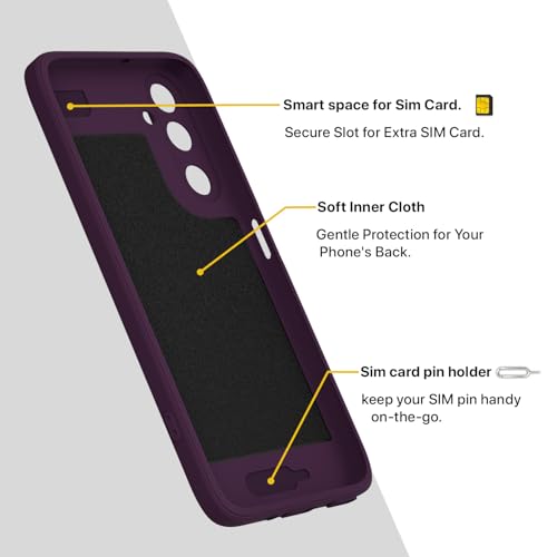 Image of Pikkme Back Cover for Samsung Galaxy M17 5G / A17 5G / F17 5G Soft Matte Silicone Mag-Safe Design (Mag-Safe Not Support) Camera Protection | Slim Fit Bumper Cover (Purple)